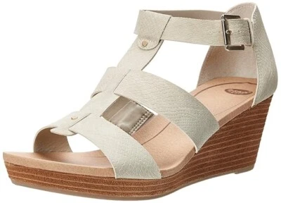 Dr. Scholl's Women's Barton Wedge Sandals, Grey Snake Print Size 8M - Imagem 1 de 4