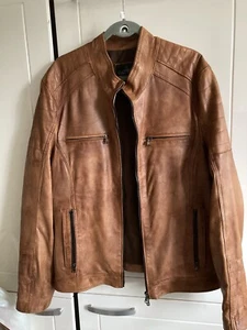 Butterweiche Nappa Lederjacke Herren XL Cognac Modell Rar Made in Italy, wie Neu - Bild 1 von 13