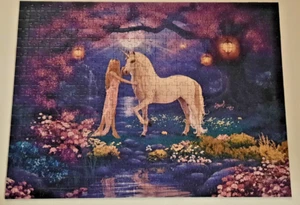 500 Piece Jigsaw Puzzle - Garden of Dreams Unicorn - Ravensburger - Bild 1 von 6