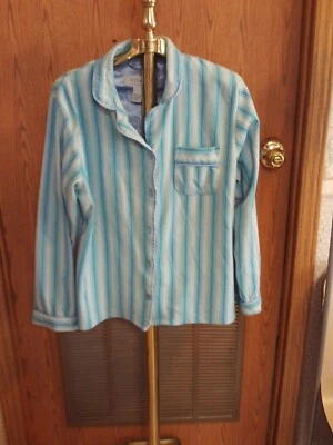 Villager A Liz Claiborne Co. Juego de 2 piezas de pijama polar a rayas verdes talla grande Foto 1 de 4