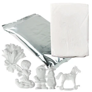 MODELLIERMASSE 100g weiß lufthärtende lufttrocknend flexibel Plastikmasse - Bild 1 von 2