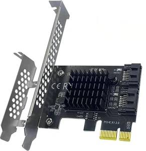 2-Port Erweiterungskarte SATA Karte PCIe PCI Express bis zu 6 Gbit / s - Bild 1 von 1