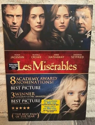 LES MISERABLES (DVD 2013) NEW/SEALED Hugh Jackman Russell Crowe Anne Hathaway - Image 1 of 4