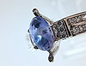 1.77 Carat Natural Ceylon Blue Sapphire Genuine Loose Stone Oval Gemstone # - Picture 1 of 11