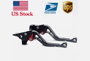 US CNC Short Brake Clutch Levers Fit For Yamaha YFZ 450 R/X 2007-2019 Black - Picture 1 of 7