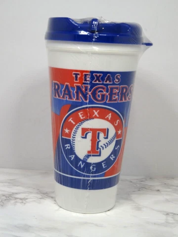 WHIRLEY DRINK - TEXAS RANGERS  - 24oz PLASTIC CUP TUMBLER WITH LID (NEW) Cover