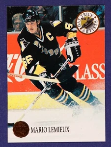 1993-94 Leaf Hat Trick Artists #4 Mario Lemieux - Picture 1 of 2