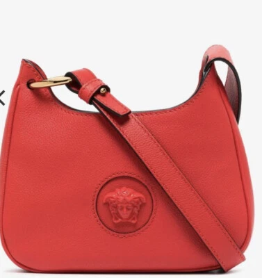 Bolso Bandolera Versace Rojo La Medusa Pequeño Cuero ¡NUEVO CON ETIQUETAS! Foto 1 de 4