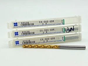 (3) OSG New Carbide Jobber Drill Bits - 3.8mm EX-SUS-GDR, 62538 - Picture 1 of 2