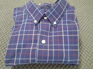 Land End no iron twill button down shirt mens tailored fit size 16-16.5 Large - Picture 1 of 16