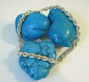 925 Sterling Silver Italy Bracelet 7 3/4" From End To End - Picture 1 of 3