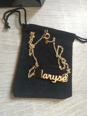 Collier Ras Le Coup Prénom Voir Liste Doré Or Fin - Photo 1/4