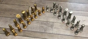 ♟️VTG. Keramik Duncan Form Schachfiguren handbemalt Komplettset ohne Brett  - Bild 1 von 3