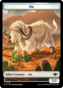 Ox // Plot Double-Sided Token OTJ 3//20 T MTG NM - Picture 1 of 2