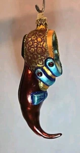 Polish Glass Ornament hand painted 'Colorful Slipper' Radko Inspired Poland - Picture 1 of 5