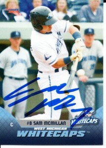 Sam McMillan 2019 West Michigan Whitecaps Autographed Signed Card