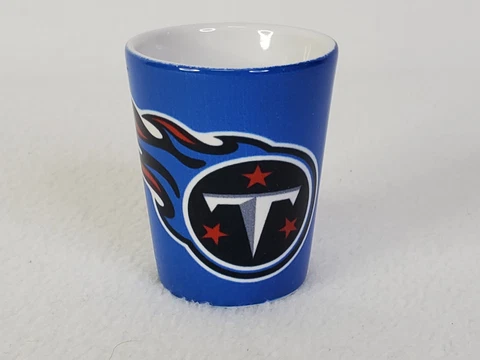 NFL Tennessee Titans 2 Ounce Blue Glass Shot Glass Cover