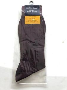 2 Pair Men's Silky Thick & Thin Dress Socks ONE SIZE FIT 10-13 SHOES 7-12 S01