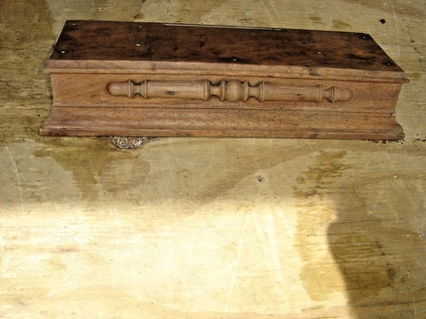 Walnut Pediment ~ Salvage with Applied Design               #8744 Cover