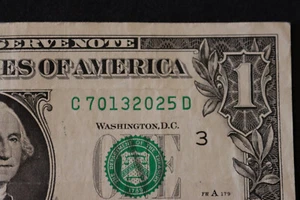 [JULY 13, 2025]  $1 ONE DOLLAR  BIRTHDAY/ANNIVERSARY NOTE.  SN # C 70132025 D - Picture 1 of 3