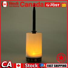 Solar Power Grave Lawn Light Flameless Electronic LED Candle Lamp (White) CA