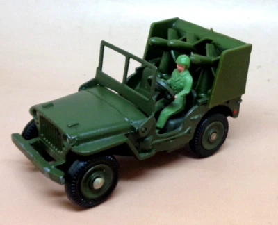 Dinky Toys Rif 80B/828 Hotchkiss Willys Jeep Lancia Missili 1970 Quasi Nuovo - Immagine 1 di 4