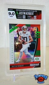 2020 Panini Prizm Draft Picks Orange JUSTIN HERBERT #102 Rookie RC HGA 9.0 - Bild 1 von 5