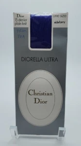 Medias Christian Dior para mujer Diorella Ultra talla única 15 denier saúco vintage - Imagen 1 de 5