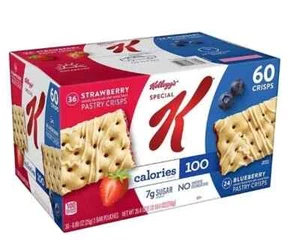Kellogg'S Special K Pastry Crisps, Strawberry and Blueberry 60 Ct, Each Pack - Picture 1 of 6