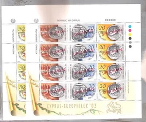 CIPRO 2002 Abduction Europa lampada argilla cipriota FOGLIO COMPLETO 4SET ESEMPLARE MNH - Foto 1 di 2