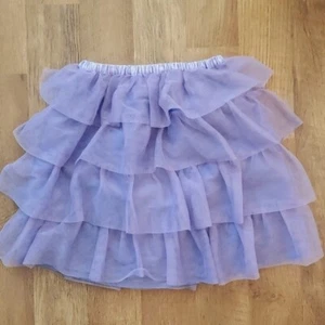 Hanna Andersson Girls Lavendar Mesh Tiered Skirt Size 130 - Picture 1 of 8