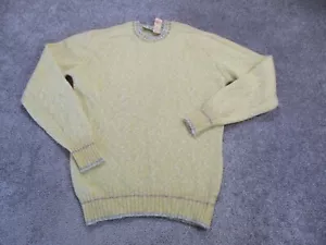 NWT Vintage Scotland Wool Sweater Adults Size 44/112 Yellow Retro Rare - Picture 1 of 10