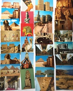 Lote Mixto de 26 Postales Egipcias: Museos del Templo Ramsés del Pueblo de Luxor El Cairo + - Imagen 1 de 7