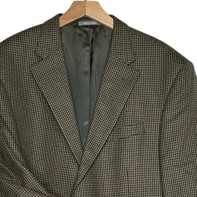 Abrigo Blazer Deportivo Oscar De La Renta Hombre 46L Tweed 100% Lana de Cordero Pata de Gallo Foto 1 de 4