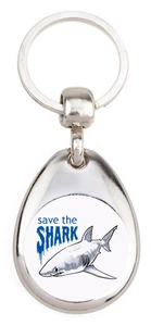 Save the shark - Schlüsselanhänger aus Metall - Bild 1 von 4