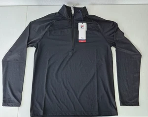 Fila Half Zip Mens Small Black UPF 50 Tennis Long Sleeve Pullover NEW - Picture 1 of 7