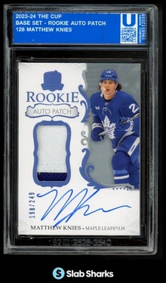 2023 UPPER DECK THE CUP #128 MATTHEW KNIES ROOKIE PATCH AUTO RC 198/249 - Image 1 of 4