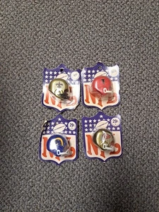 Vintage NFL Mini Helmets Saints Falcons 49ers Rams Carded Neu 70er/80er - Bild 1 von 10