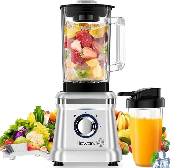Standmixer Hochleistungsmixer 1200W Mixer Smoothie Maker 1.6L Standmixer Glas - Bild 1 von 4