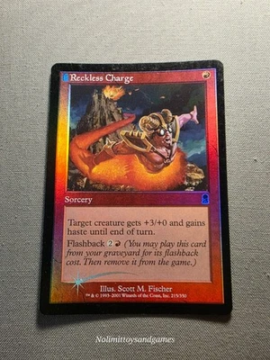 MTG Odyssey Foil Reckless Charge #215 Common Magic The Gathering Free Shipping - Image 1 of 2