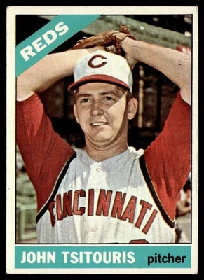 1966 Topps John Tsitouris Cincinnati Reds #12 - Image 1 of 2
