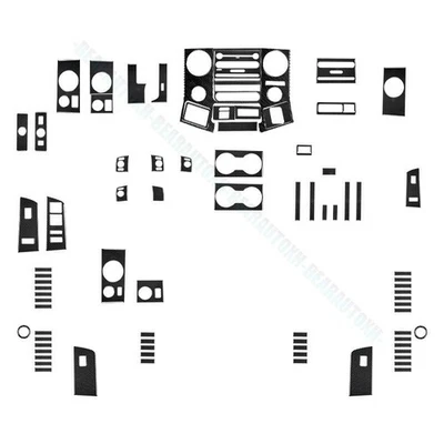 For Ford F-250/350/450/550/650/750 Carbon Fiber Interior Full Set Cover Trim Kit Foto 1 de 4