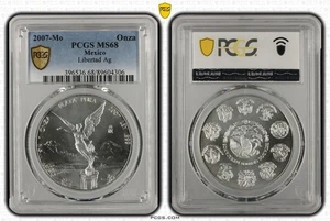 MEXICO 1 Onza 2007 Silver Libertad PCGS MS68 KEY DATE - Picture 1 of 1