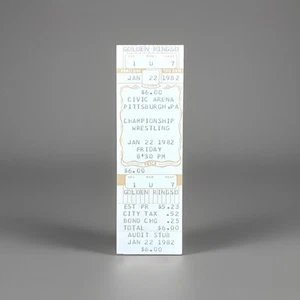 WWF Pittsburgh Wrestling Ticket 1/22/82 Civic Arena Igloo BACKLUND vs VALENTINE - Picture 1 of 2