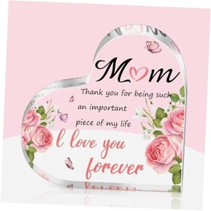 Mother's Day Gifts, Birthday Gift for Mom, 3.9x3.9 Inch Warmheart Clear - Picture 1 of 8