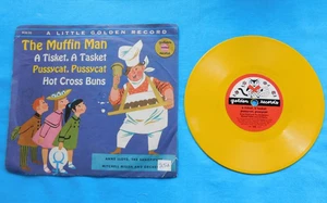 Muffin Man Hot Cross Buns A Tisket Tasket Pussycat 78 rpm LGR7-1 golden records - Picture 1 of 4