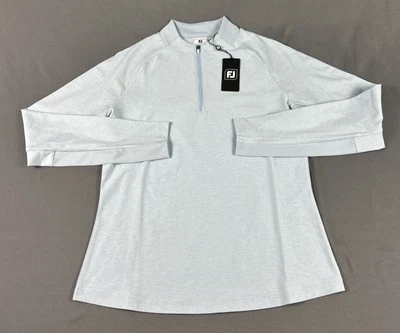 Pullover de golf FootJoy para mujer color espacial 1/4 cremallera pequeño Skyway poliéster precio de venta sugerido por el fabricante 115 USD Foto 1 de 4