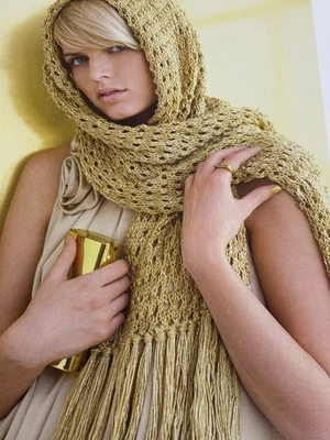 Beaded Stole Knitting Pattern Book Pages - Image 1 of 4