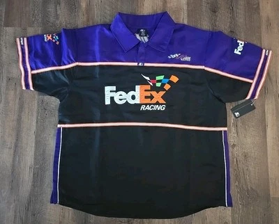 Camisa nova com etiquetas vintage Starter XL Denny Hamlin FEDEX Nascar Pit Crew Joe Gibbs Racing - Imagem 1 de 4