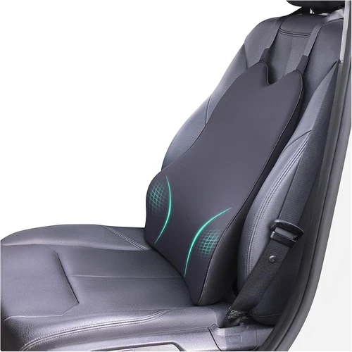 Car Driver Seat Lumbar Cushion Memory Foam Support Back Pain Relief for Driving